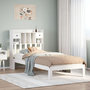 Voir la diapositive 1 : VIDAXL Lit bibliotheque sans matelas blanc 75x190cm bois de pin massif