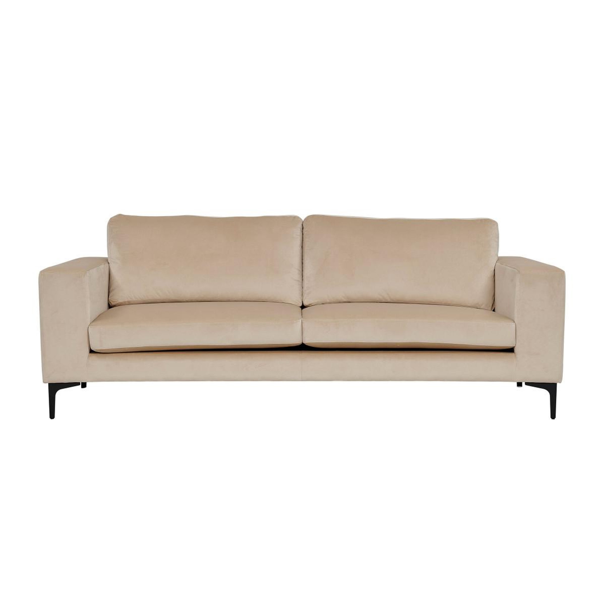 Voir la diapositive 2 : Paris Prix Canapé 3 places en velours  bolero  215cm beige