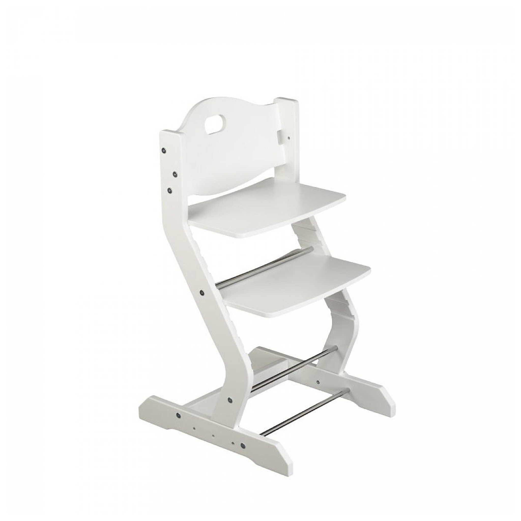 Voir la diapositive 1 : TISSI Chaise haute pour enfant en hêtre massif blanc