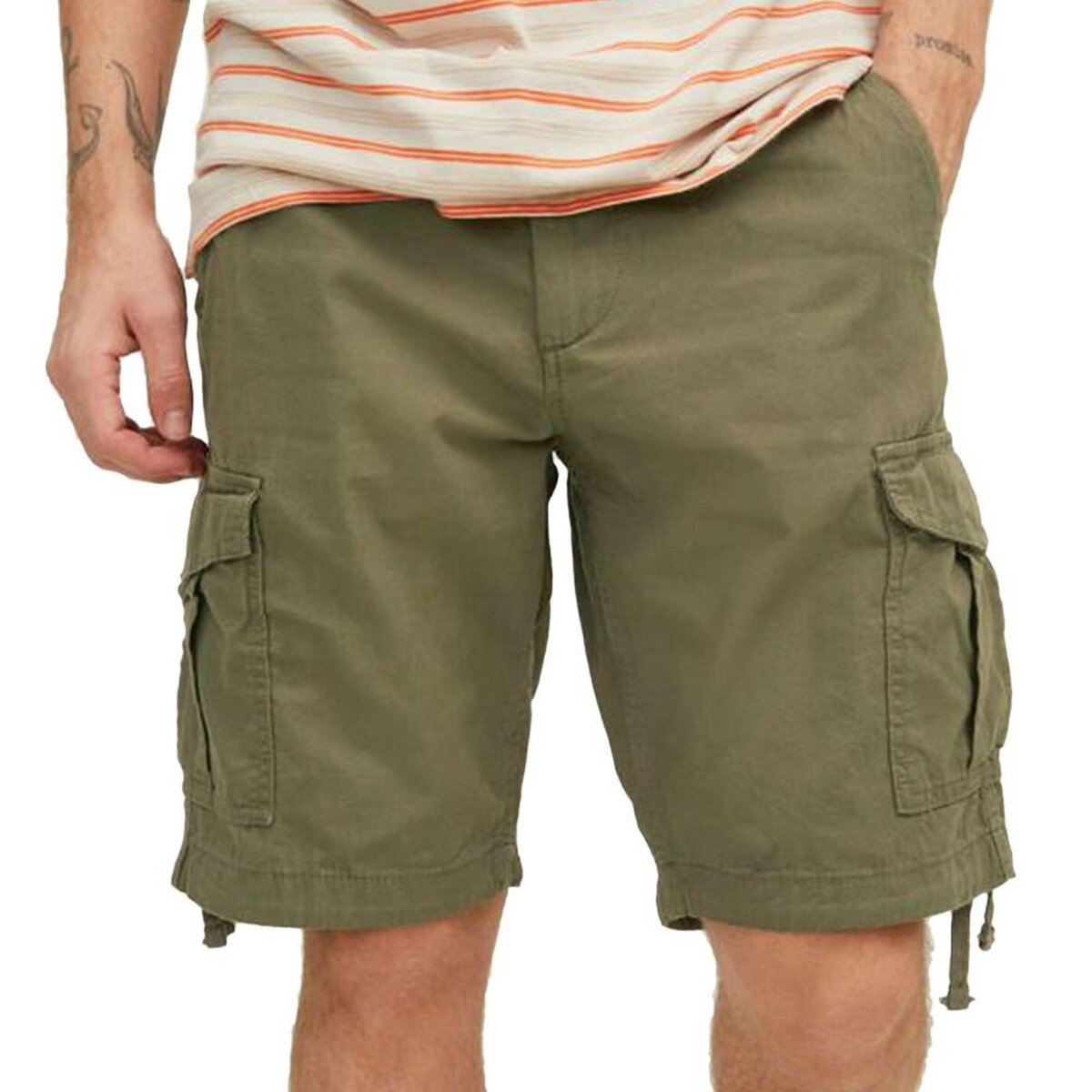 Bermuda Kaki Homme Jack Jones Cargo pas cher Auchan