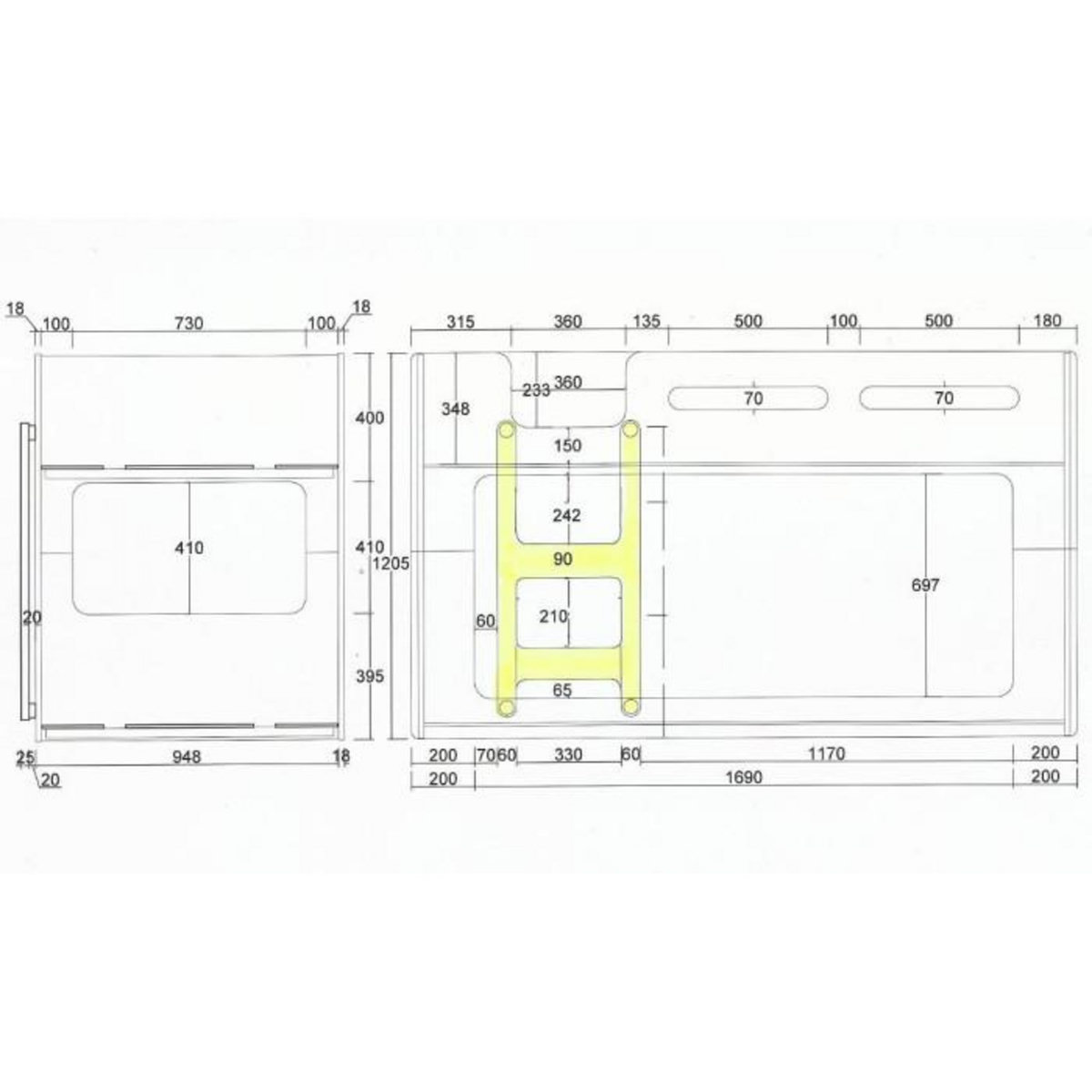 Paris Prix Lit Superposé Enfant  Lucca  90x200cm Blanc