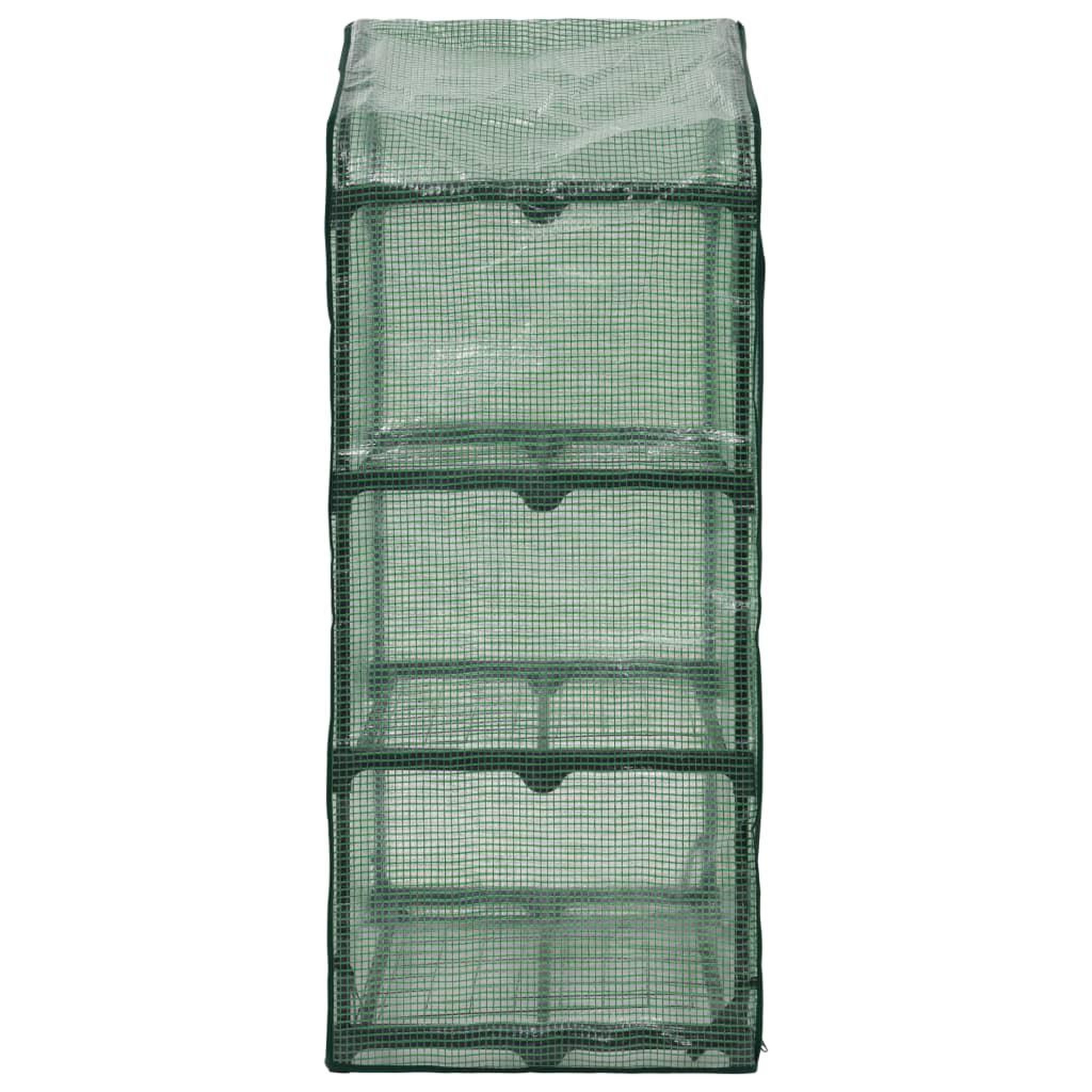 Voir la diapositive 5 : VIDAXL Mini-serre a 3 niveaux 69x49x125 cm