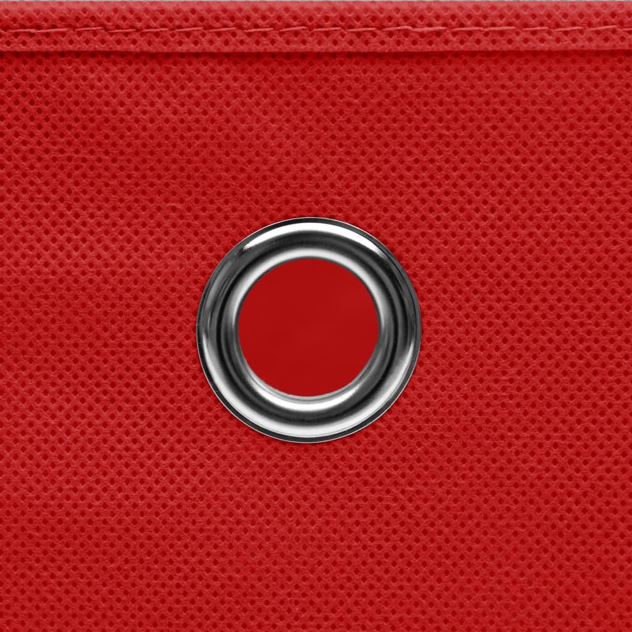 Voir la diapositive 4 : VIDAXL Boîtes de rangement 10 pcs Tissu intisse 28x28x28 cm Rouge