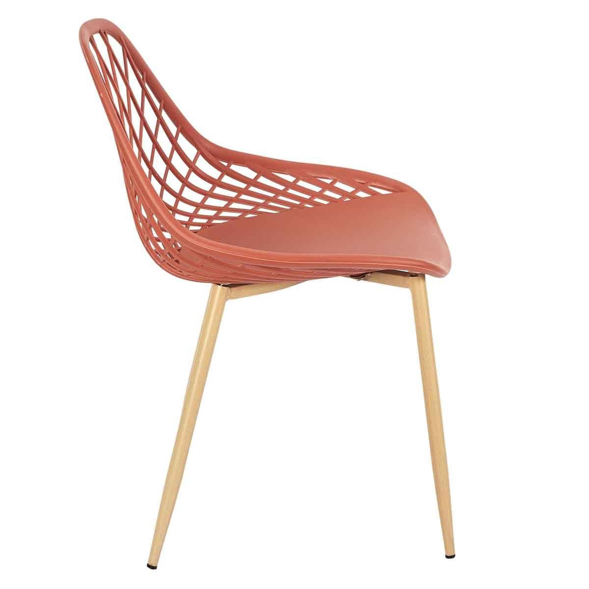 Voir la diapositive 4 : The Home Deco Factory Lot de 4 chaises design  malaga  80cm terracotta
