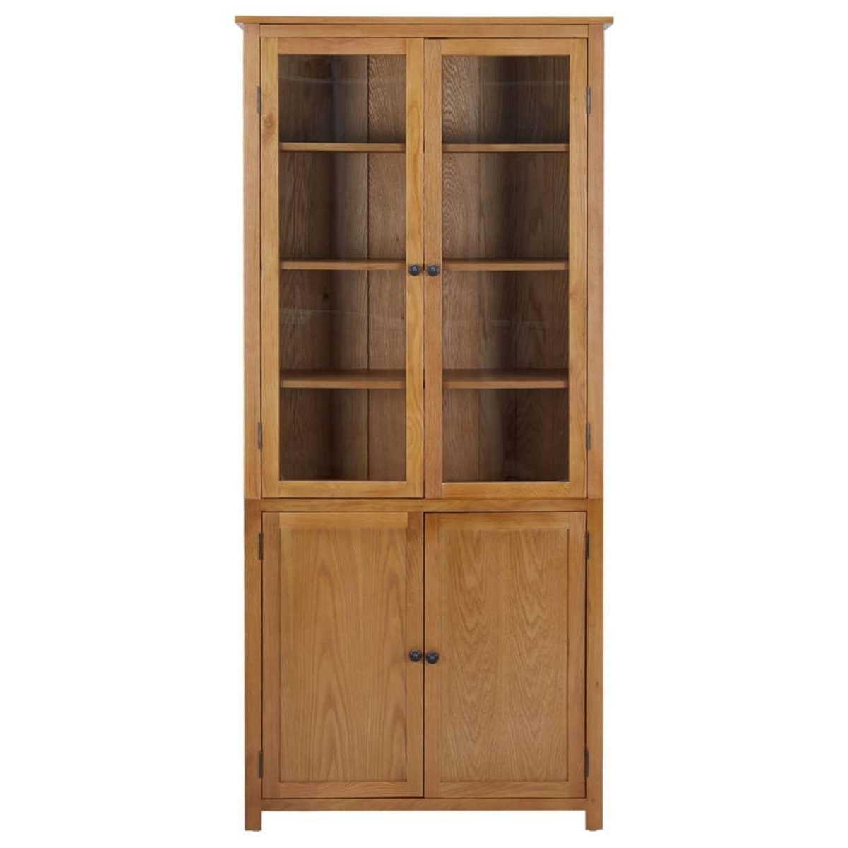 VIDAXL Bibliotheque avec 4 portes 90x35x200 cm Bois de chene et verre