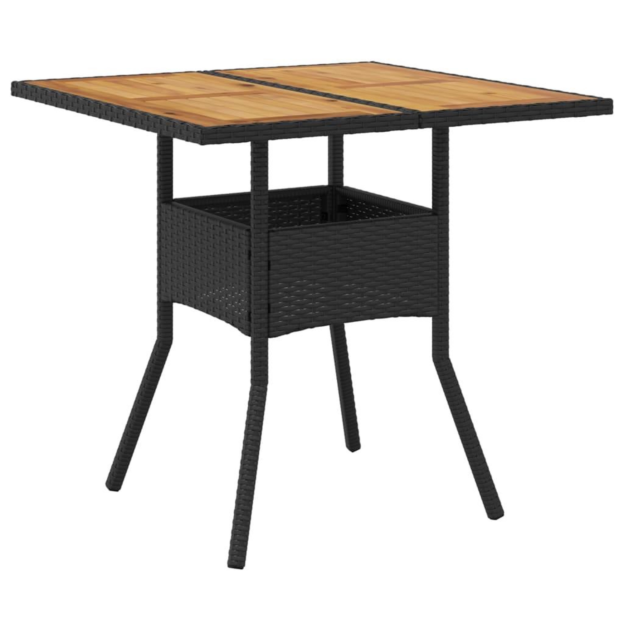 Voir la diapositive 4 : VIDAXL Ensemble a manger de jardin et coussins 5 pcs noir rotin acacia