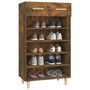 Voir la diapositive 4 : VIDAXL Meuble a chaussures Chene fume 60x35x105 cm Bois d'ingenierie