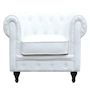 Voir la diapositive 2 : Habitat et Jardin Fauteuil Chesterfield  Aliza  - 111 x 82 x 70 cm - Blanc