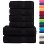 Voir la diapositive 2 : VIDAXL Ensemble de serviettes de qualité supérieure SOLUND 6 pcs noir