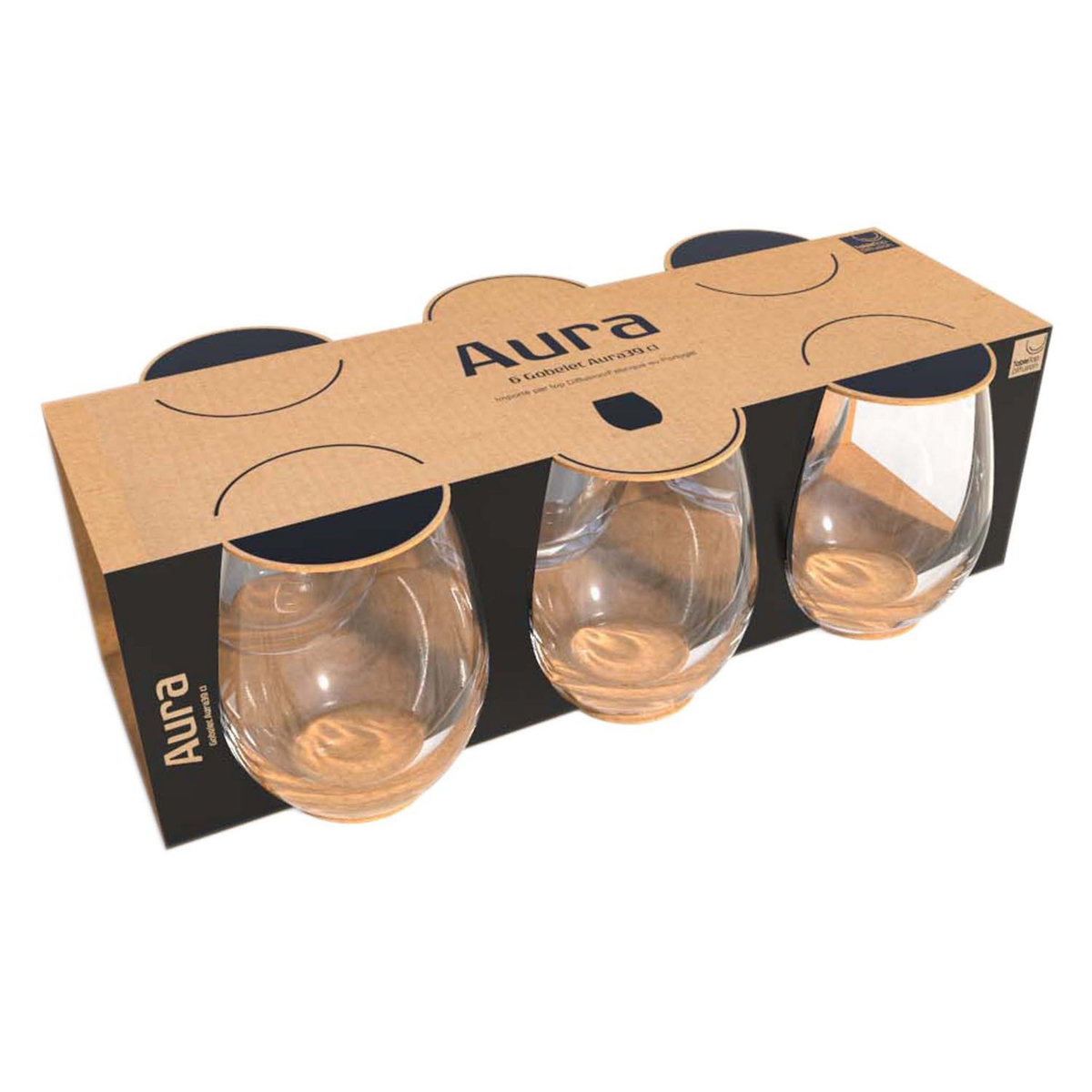 Lot de 6 verres 39 cl AURA