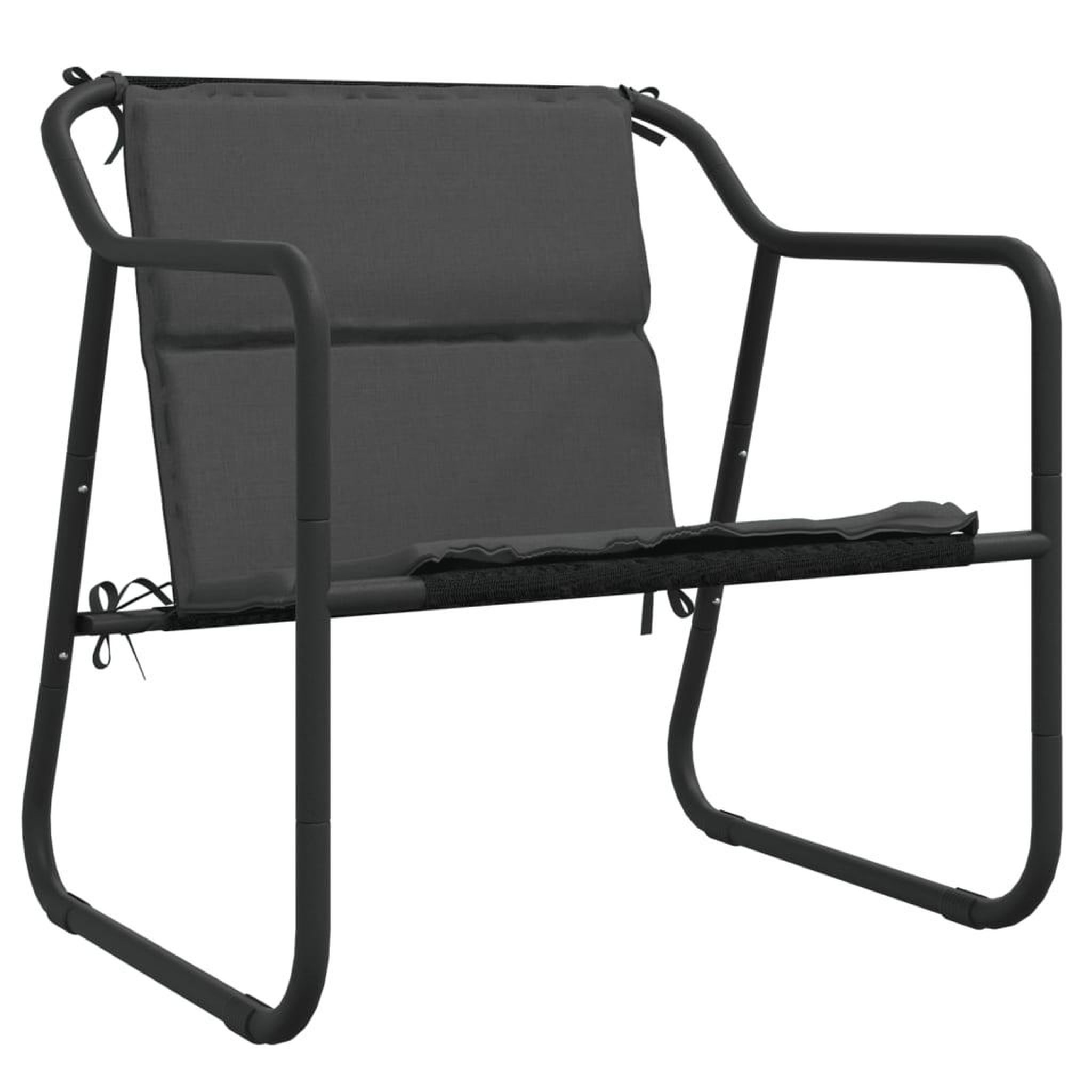 Voir la diapositive 4 : VIDAXL Salon de jardin avec coussins 3 pcs anthracite acier