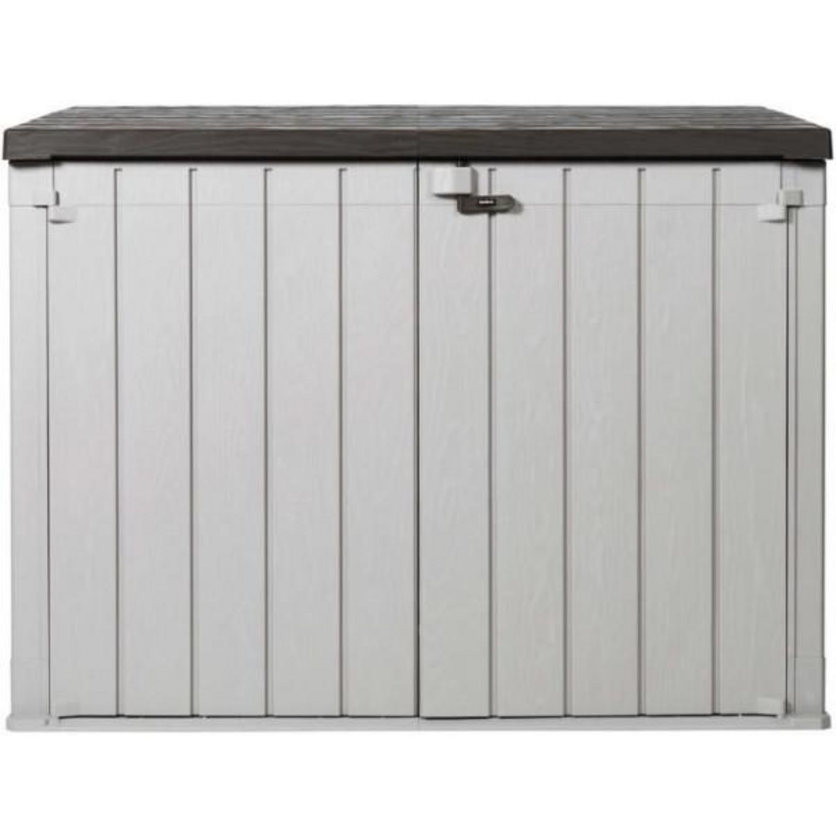 Toomax Coffre de jardin - TOOMAX - STORAWAY PLUS 2XL - Résine - Capacité 2270L - Taupe et marron