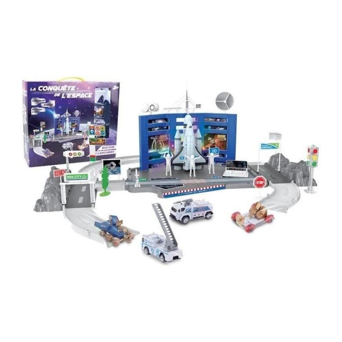 MGM Station lancement navette espace - MGM - 3 véhicules métal - Stickers offerts