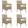 Voir la diapositive 2 : VIDAXL Ensemble a manger de jardin 5 pcs Beige