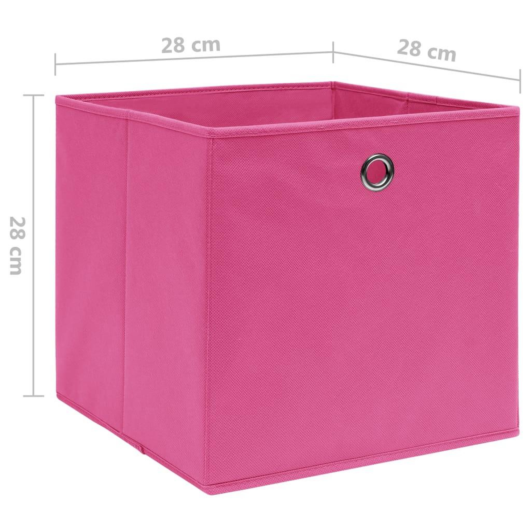 Voir la diapositive 6 : VIDAXL Boîtes de rangement 4 pcs Tissu intisse 28x28x28 cm Rose