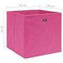 Voir la diapositive 6 : VIDAXL Boîtes de rangement 4 pcs Tissu intisse 28x28x28 cm Rose