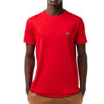 Lacoste T Shirt  Homme Lacoste Pima. Coloris disponibles : Rouge
