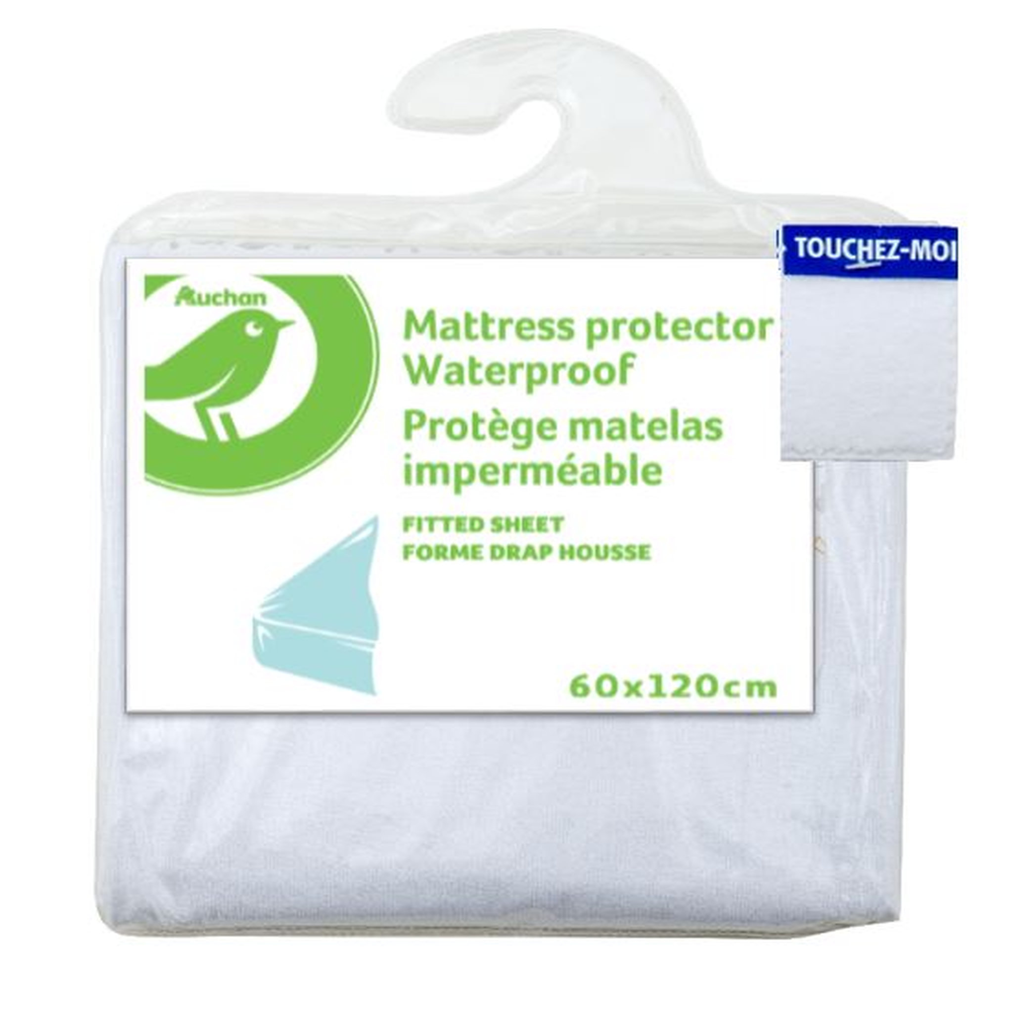 AUCHAN BABY Protège matelas bébé imperméable 60 x 120 cm