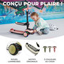 Voir la diapositive 3 : KINDERKRAFT Trottinette enfant pliante avec siege et roues lumineuses