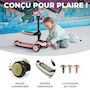 Voir la diapositive 3 : KINDERKRAFT Trottinette enfant pliante avec siege et roues lumineuses