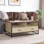 Voir la diapositive 3 : VIDAXL Table basse chene sonoma 100x50x45cm bois d'ingenierie et metal