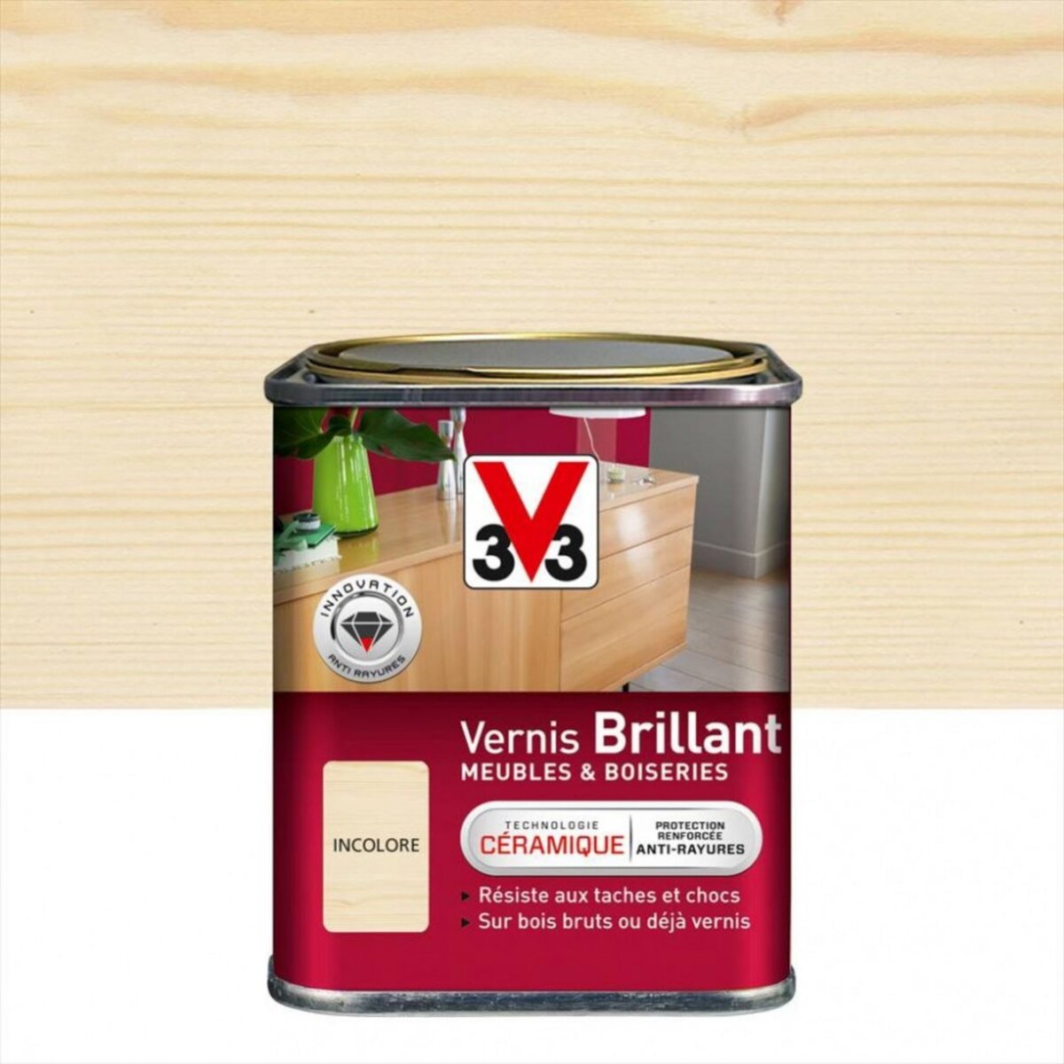 CENTRALE BRICO Vernis meuble et objet V33, incolore brillant, 0.25l