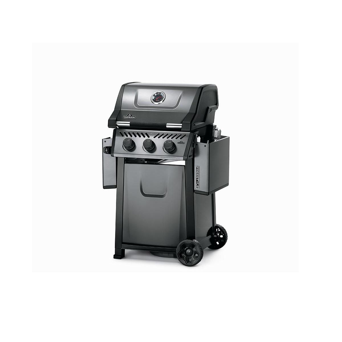 NAPOLEON Barbecue gaz Freestyle F365PGT-FR gris noir 3 brûleurs sur chariot, 51x45 cm