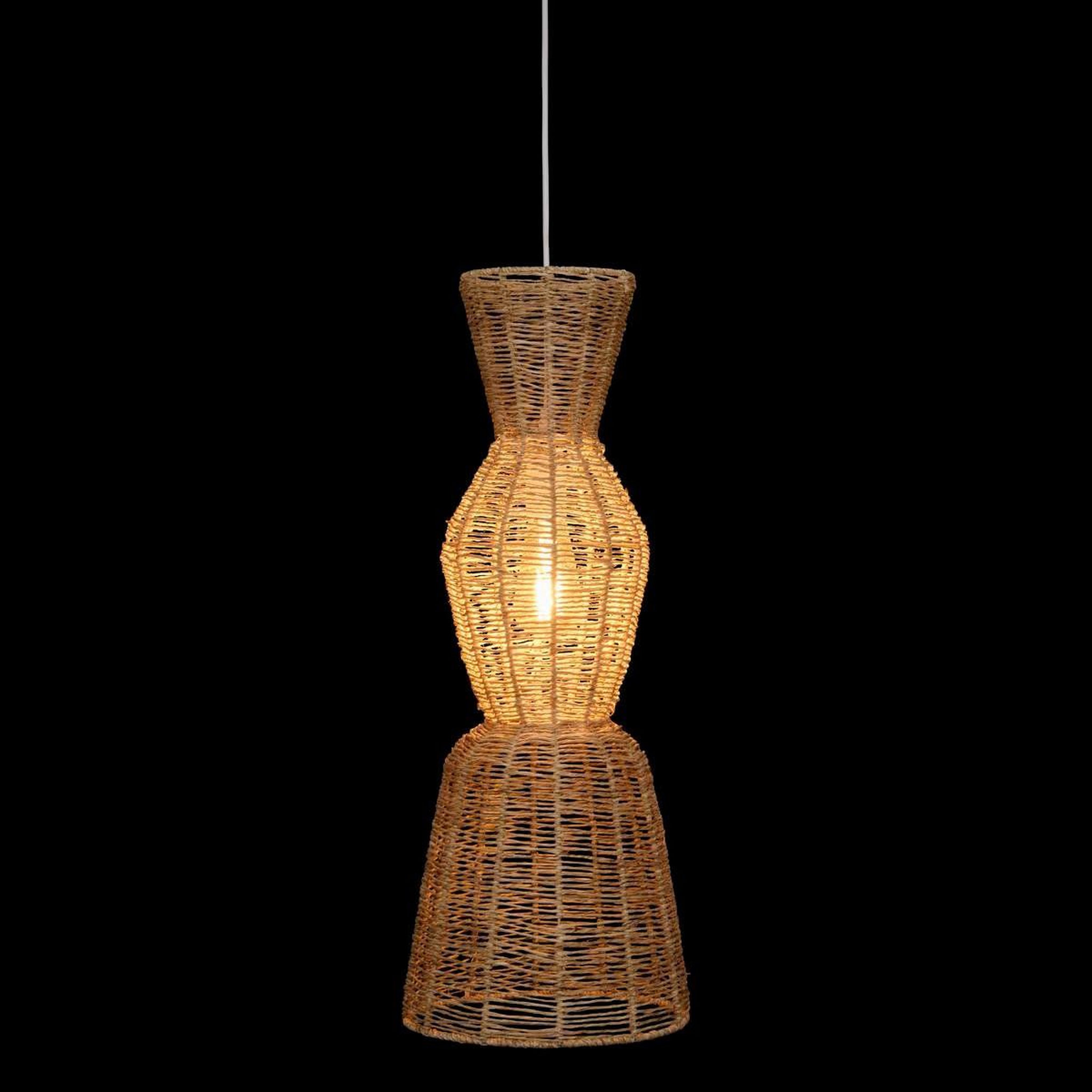 Voir la diapositive 2 : ATMOSPHERA Lampe suspension en jute  titus  68cm naturel
