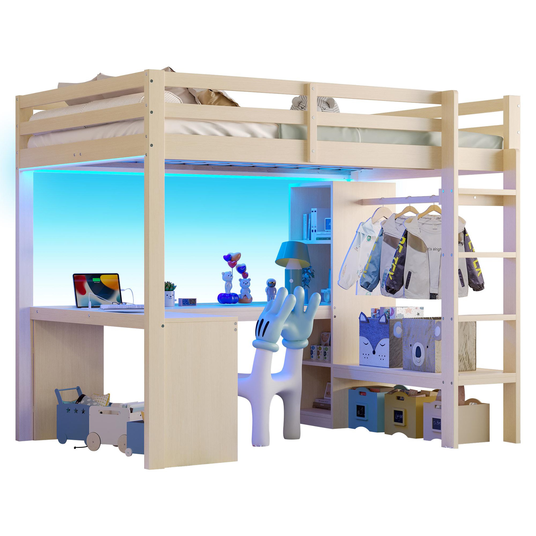 Voir la diapositive 1 : MERAX Lit mezzanine enfant