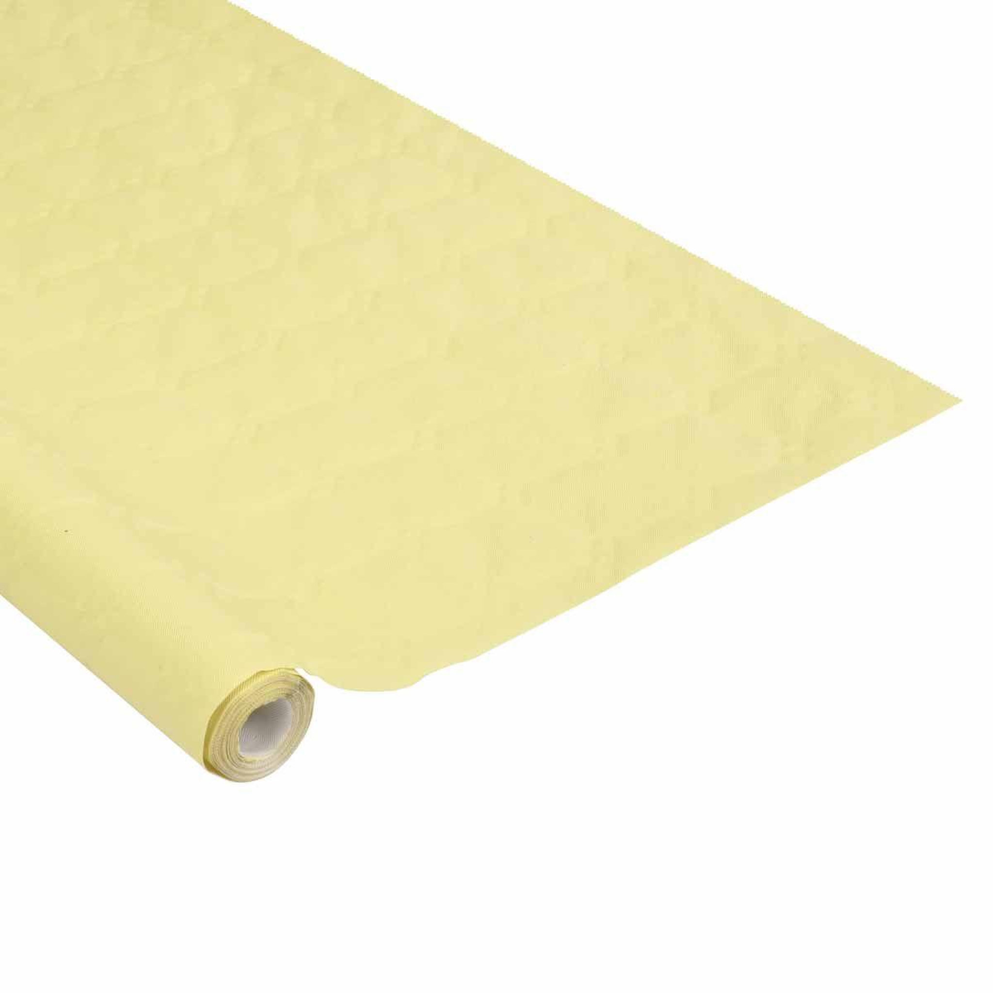 HOMEA Nappe papier  damassée  1,18x5m jaune