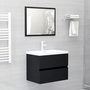 Voir la diapositive 1 : VIDAXL Ensemble de meubles salle de bain 2 pcs noir bois d'ingenierie