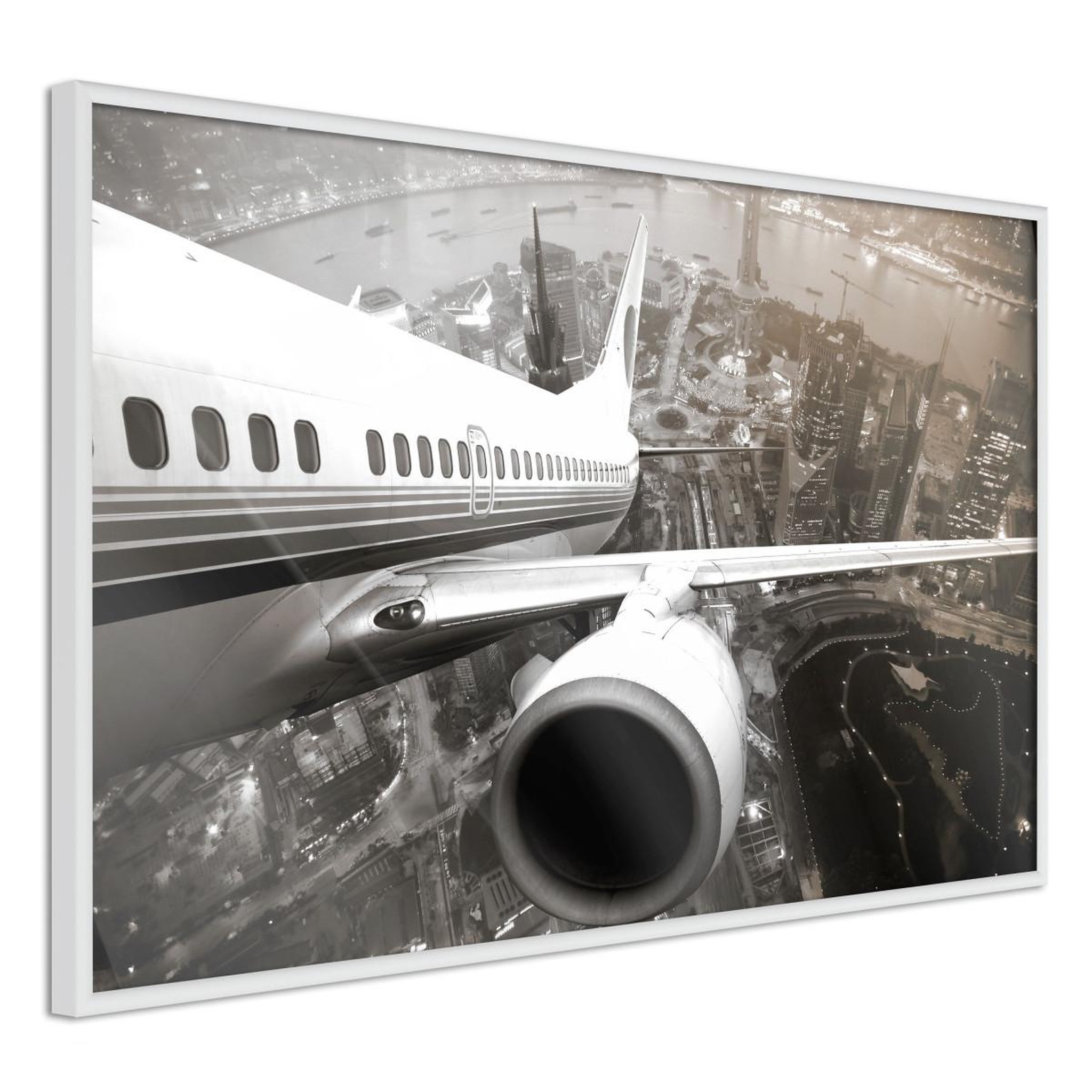 Paris Prix Affiche murale encadrée  plane wing
