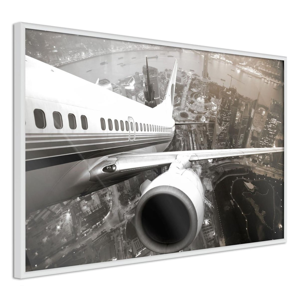 Paris Prix Affiche Murale Encadrée  Plane Wing