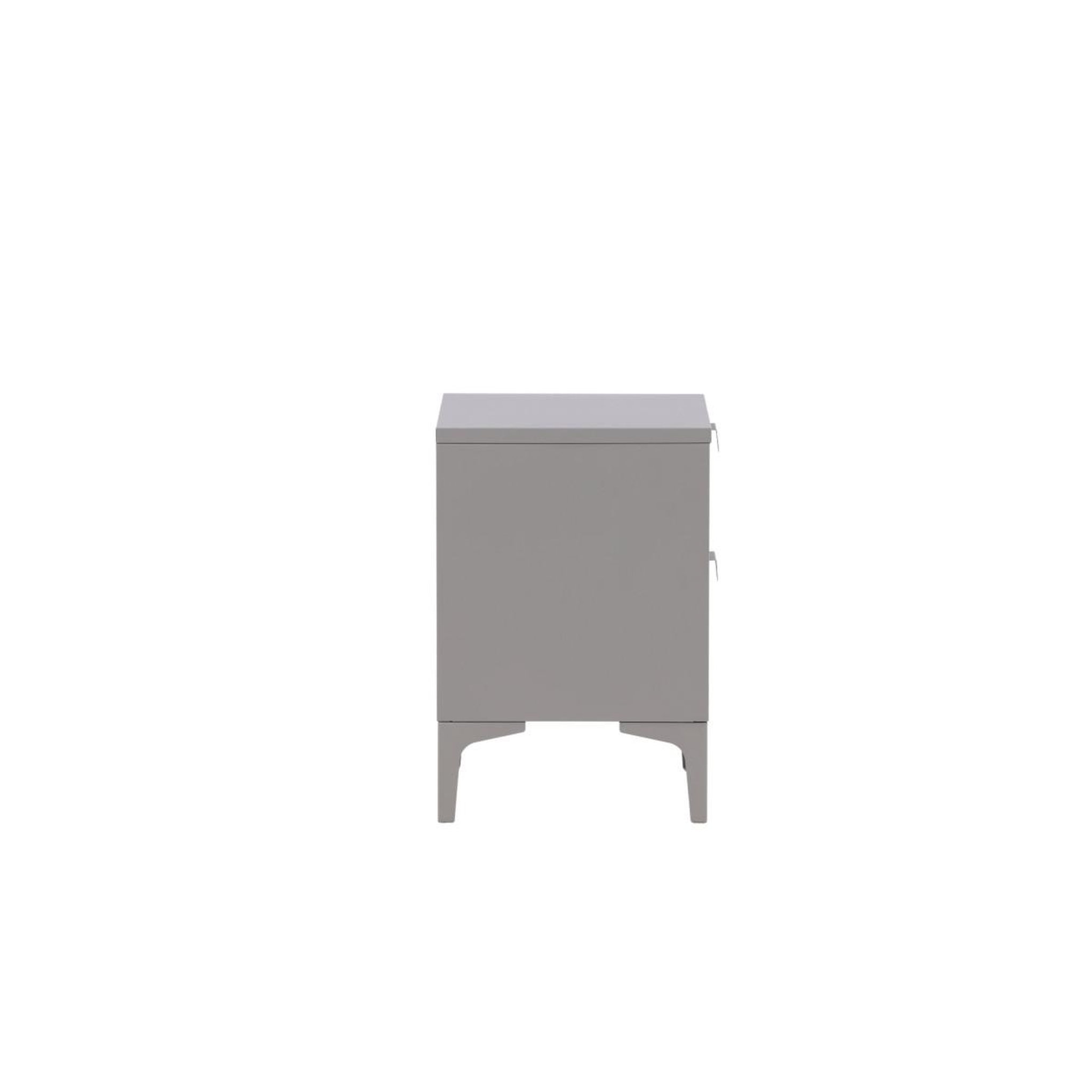 Voir la diapositive 4 : Paris Prix Table de chevet 2 tiroirs  piring  59cm gris clair