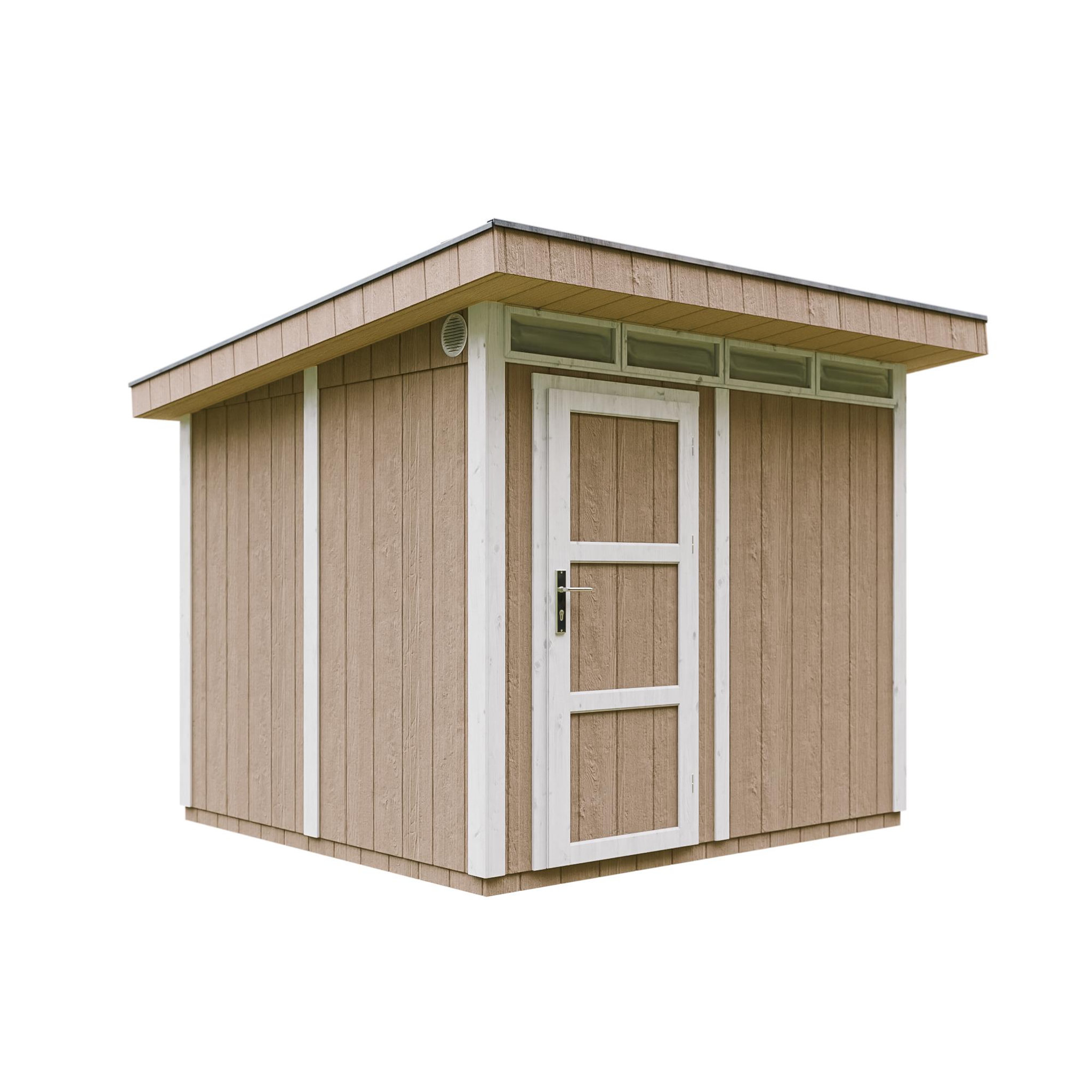 Voir la diapositive 1 : TIMBELA Abri de Jardin Qualité Premium 6m² L294xL279xH237cm avec sol, bardeaux bitumineux M903