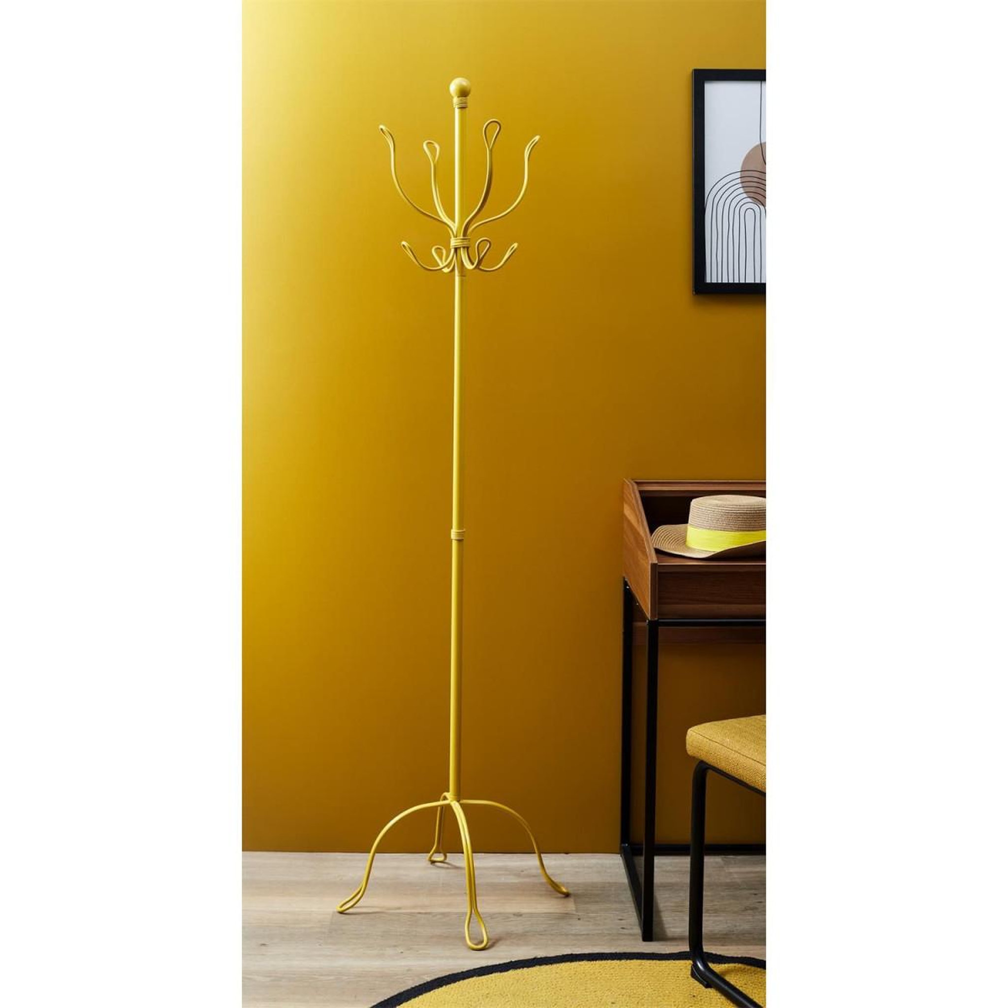 Voir la diapositive 2 : The Home Deco Factory Porte-manteau vintage  factory  170cm moutarde
