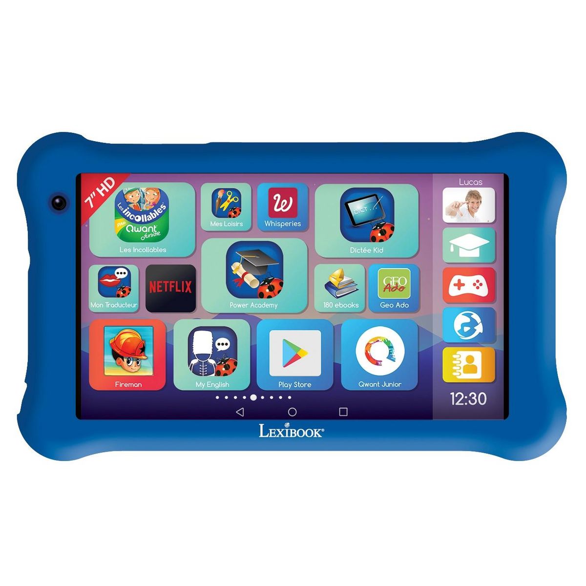 Lexibook LexiTab  Master 7  la tablette ludo-éducative pour les 6-14 avec contrôle parental et coque en silicone (version FR)