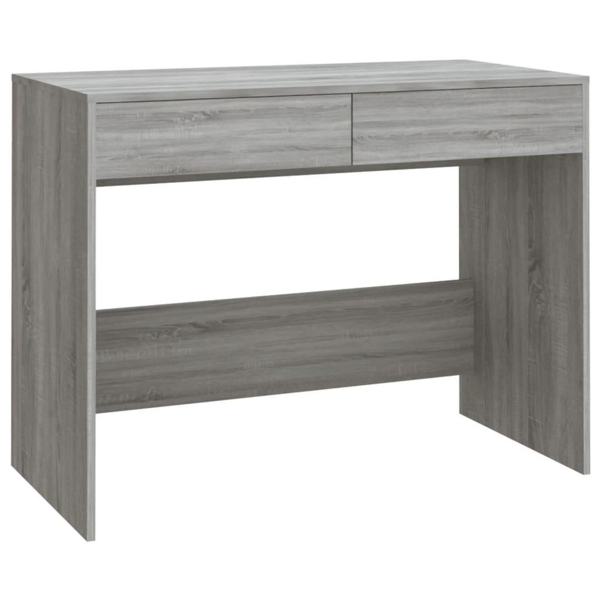 VIDAXL Bureau sonoma gris 101x50x76,5 cm bois d'ingenierie