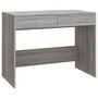 Voir la diapositive 2 : VIDAXL Bureau sonoma gris 101x50x76,5 cm bois d'ingenierie