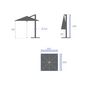 Voir la diapositive 5 : HESPERIDE Parasol déporté carré Manoa Olive - 2,5 x 2,5 m - Hespéride