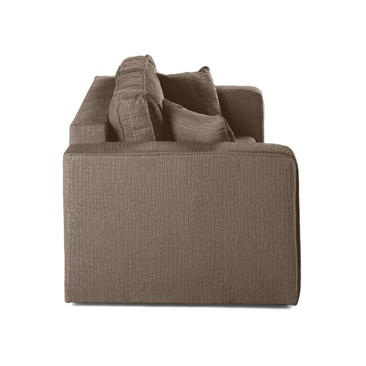 BEST MOBILIER Topaze - canapé droit 2 places - en tissu velours relief