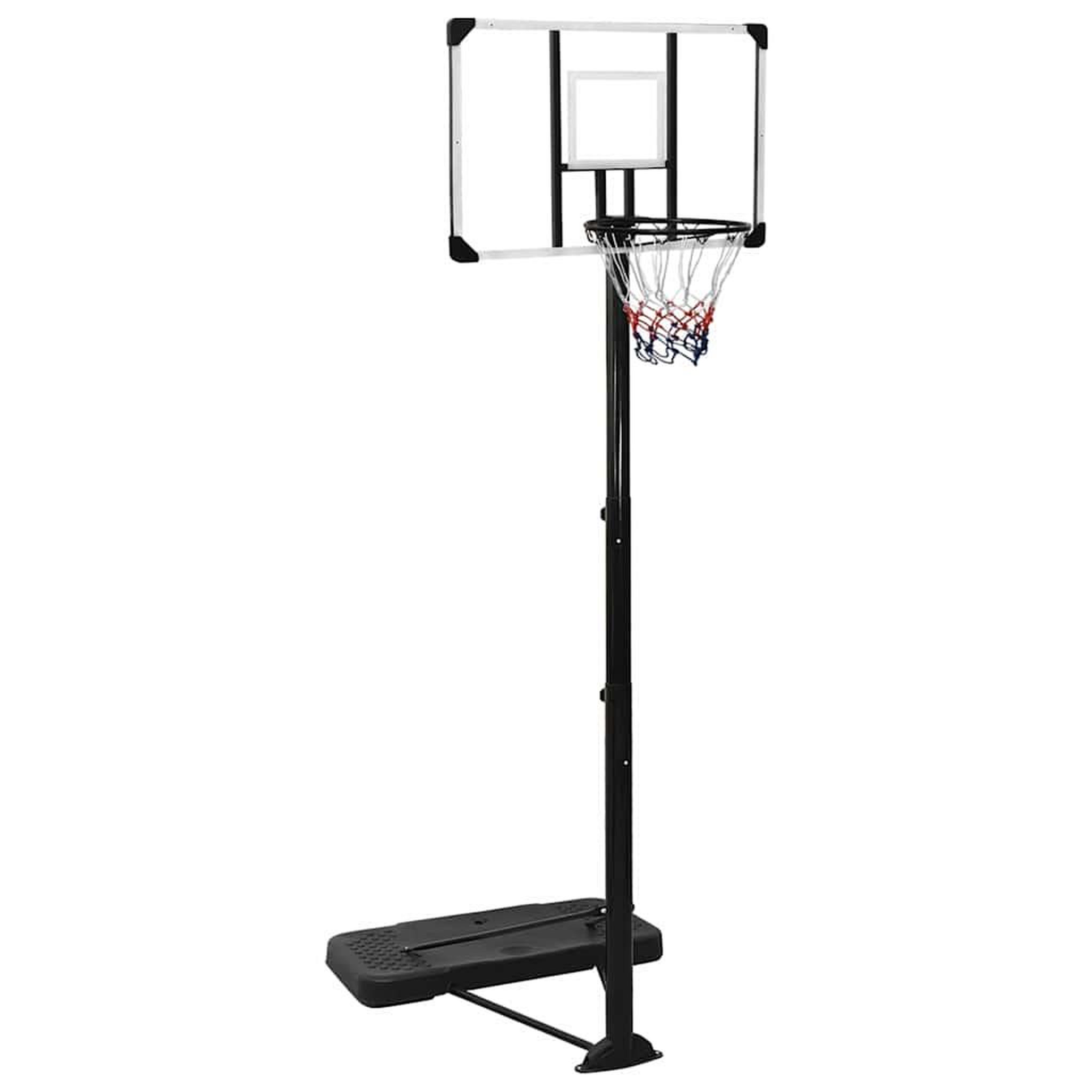 VIDAXL Support de basket-ball transparent 256-361 cm polycarbonate