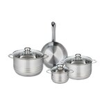 ELO Ensemble de 1 Poêle de cuisson 24 cm et 3 faitouts 14, 20 et 24 cm Elo Profi Brillant