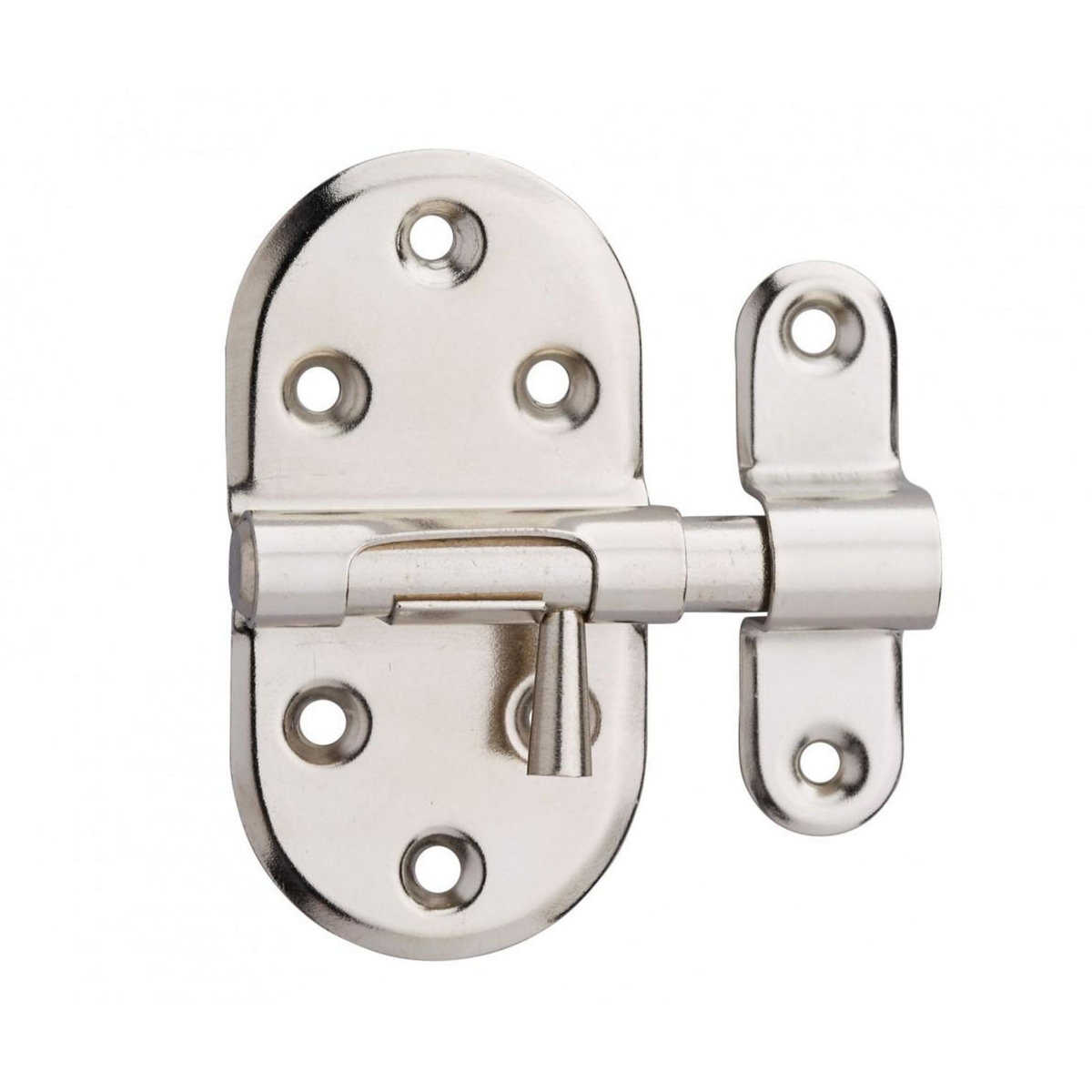 THIRARD Targette à pêne rond THIRARD, acier nickelé gris