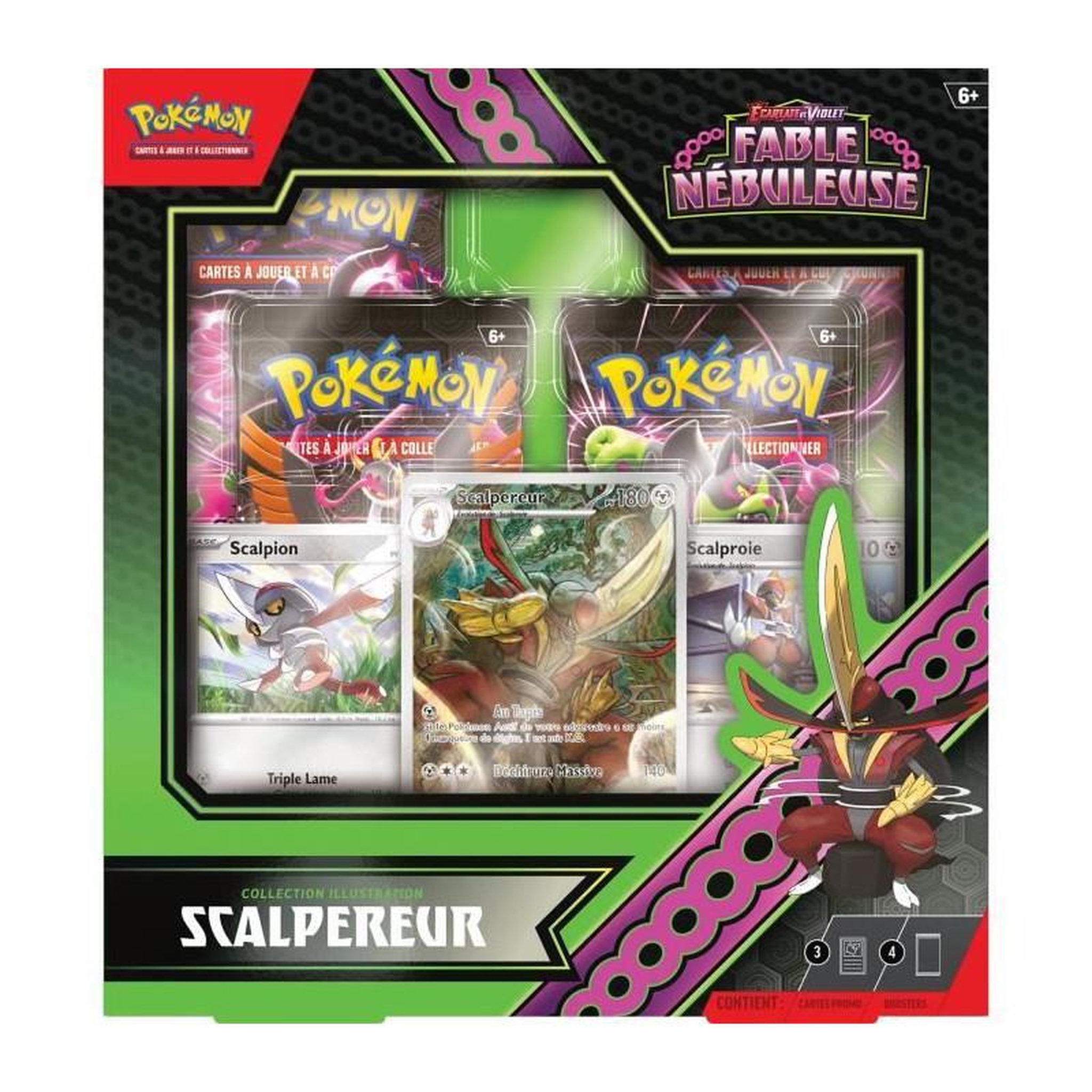 Voir la diapositive 3 : Pokemon Pokémon EV65: Coffret Illustration Scalpereur