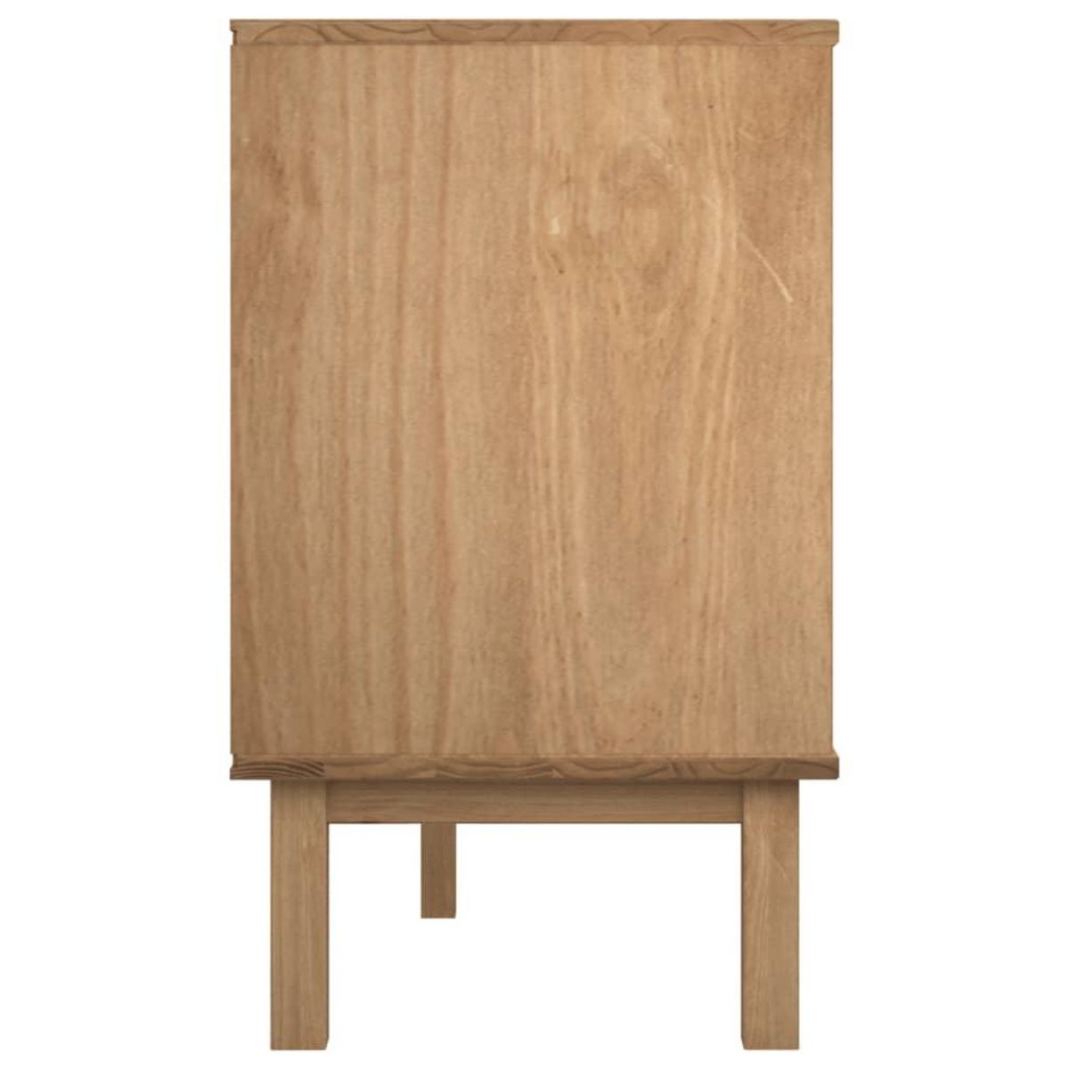 VIDAXL Commode OTTA marron et blanc 111x43x73,5 cm bois de pin massif