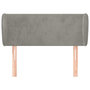 Voir la diapositive 3 : VIDAXL Tete de lit avec oreilles Gris clair 83x23x78/88 cm Velours