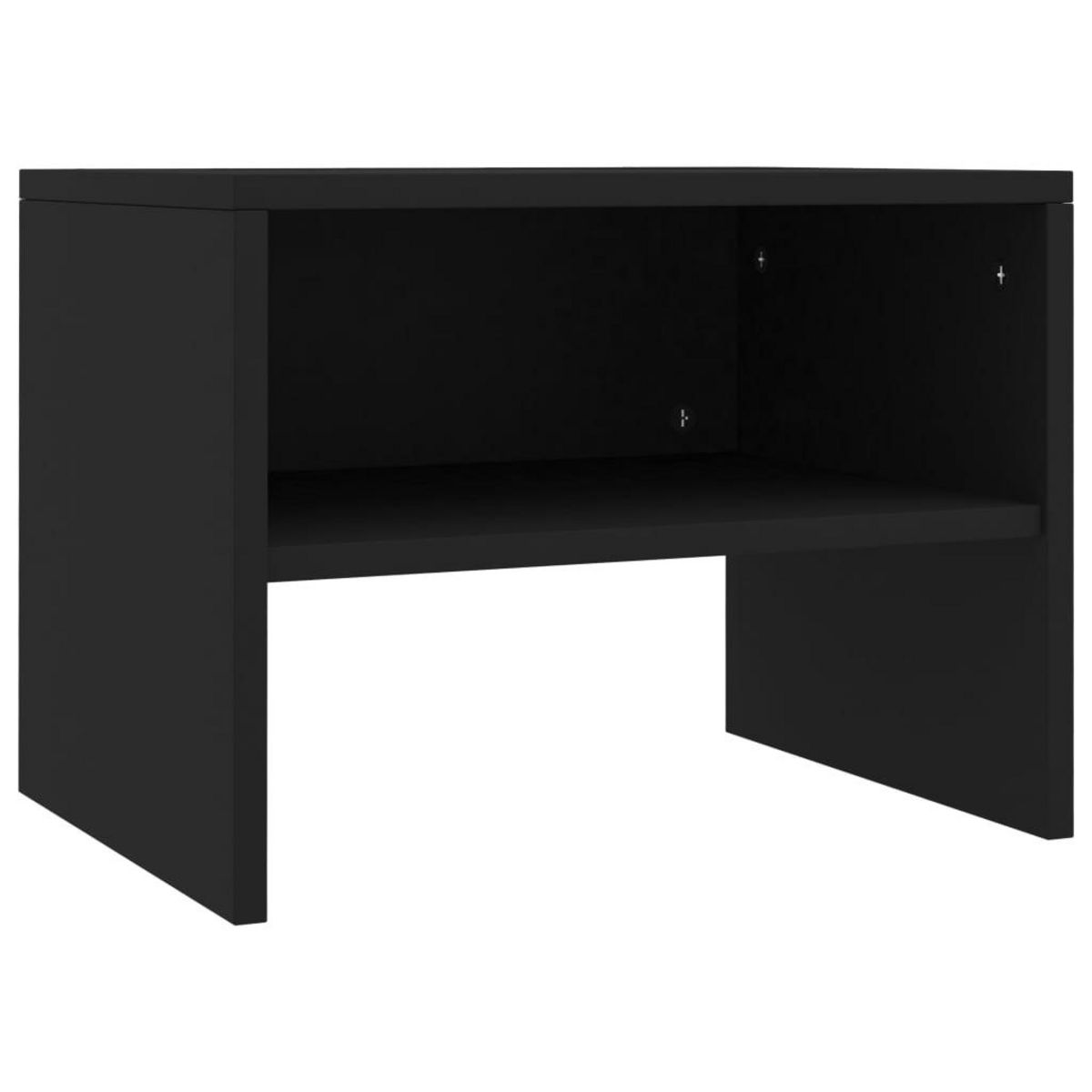VIDAXL Tables de chevet 2 pcs Noir 40x30x30 cm Bois d'ingenierie