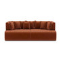 Voir la diapositive 1 : LISA DESIGN Onyx - canapé droit 4 places avec double méridienne - assise profonde - en velours côtelé
