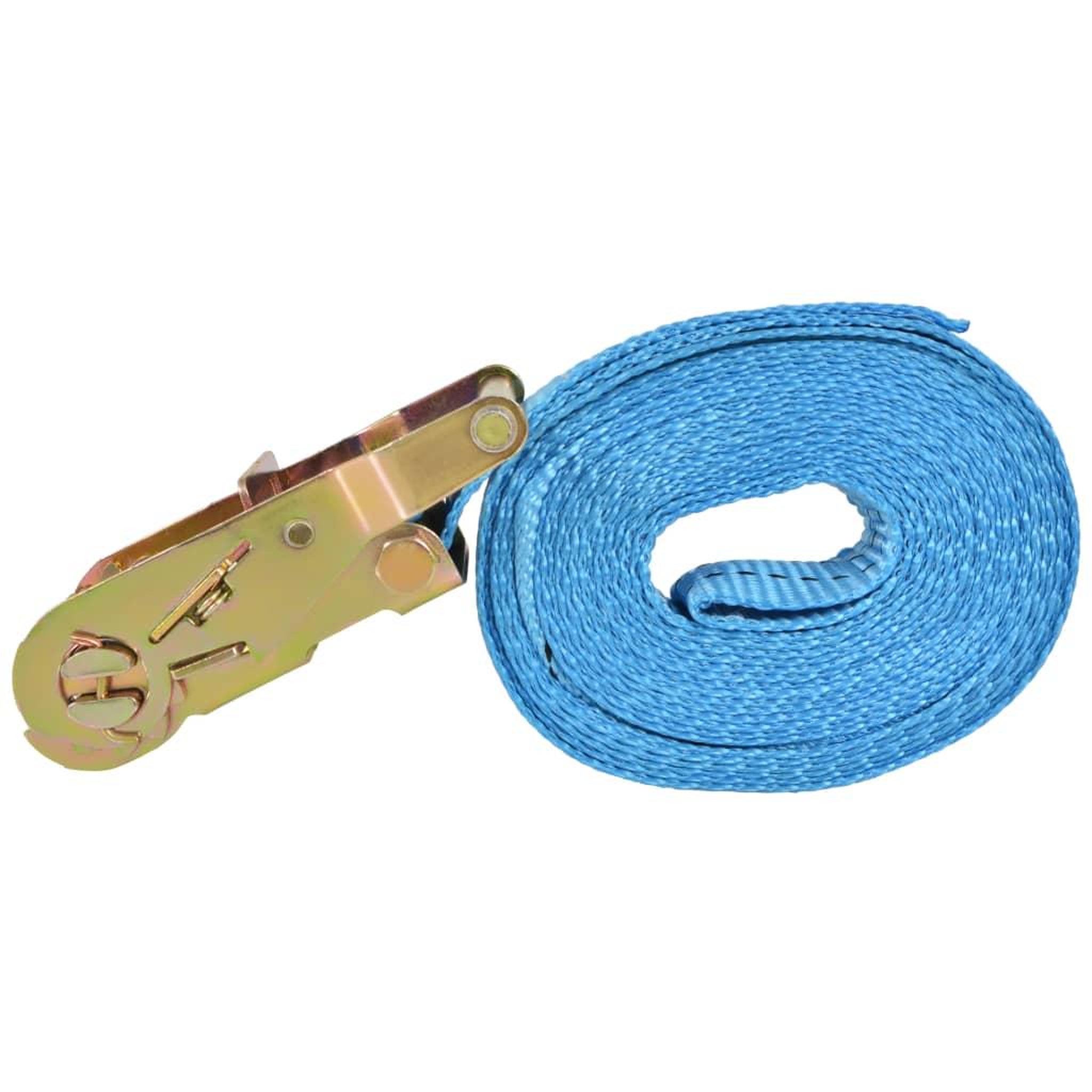 Voir la diapositive 4 : VIDAXL Sangle d'arrimage a cliquet 10 pcs 2 tonnes 6 m x 38 mm Bleu